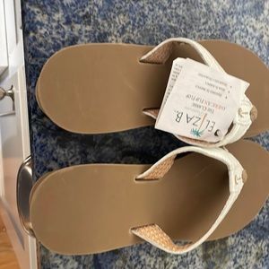 NWT: Eliza B flip flops . 1 3/4 inch wedged heel .